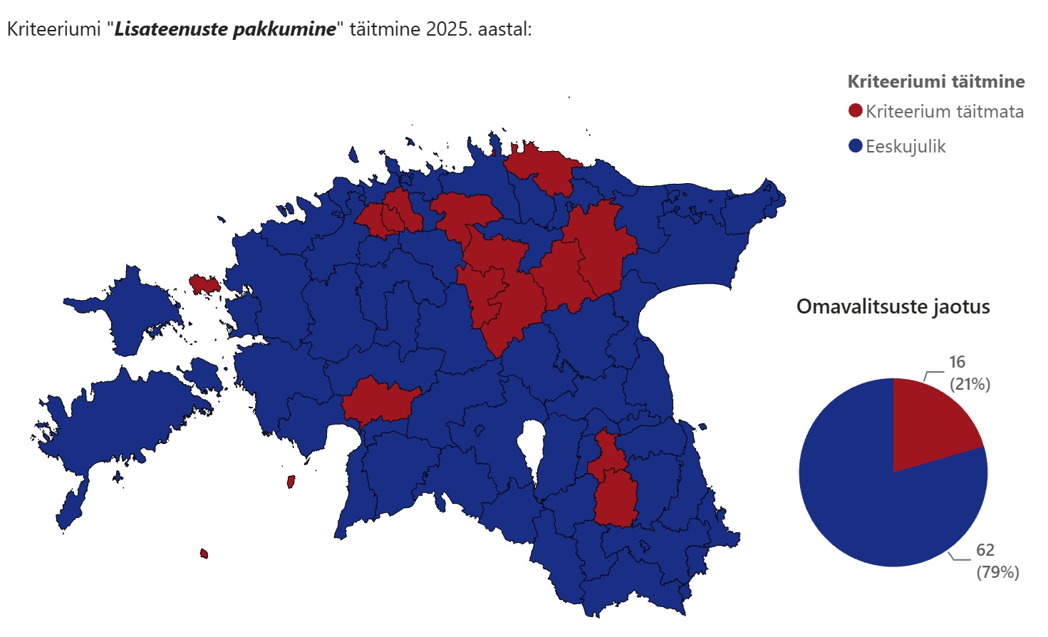 Lisateenuste pakkumise andmed Eesti kaardil